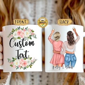 Custom Best Friend Mug, Personalized Best Friend Gift, Custom Girls Mug, Long Distance Gift, Best Friend Coffee Mug, Custom Text