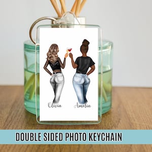 Best Friend Print, Personalised Keychain, Best Friend Gift, Birthday Gift for Her, Gift for Friend, Bestie Gifts, Keychain gift