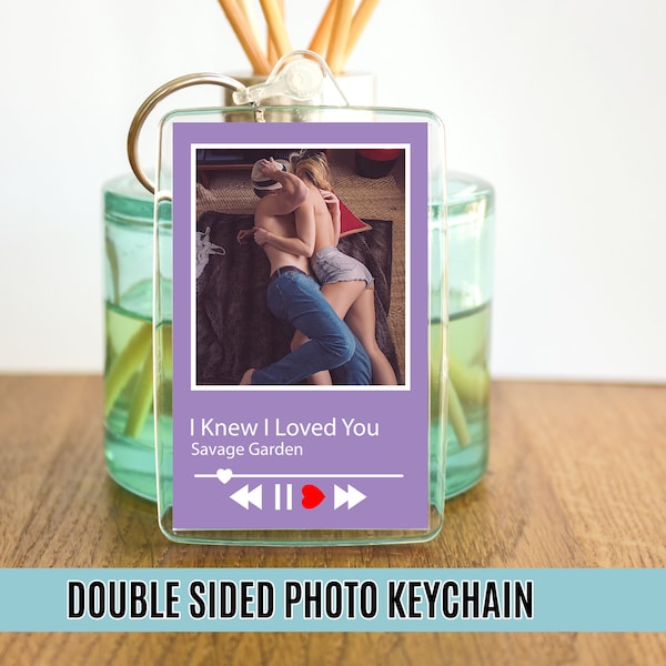 Custom Album Keychain, Spotify Apple Music Keychain, Personalized Photo Song Keychain, Valentines Day Gift Keychain, Anniversary Gift