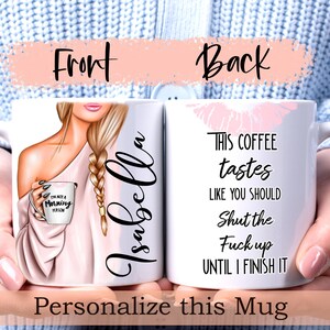 Caneca Eu não sou uma pessoa matinal, xícara de café, canecas engraçadas, caneca feminina, caneca de café personalizada, canecas personalizadas com citações, presente para ela