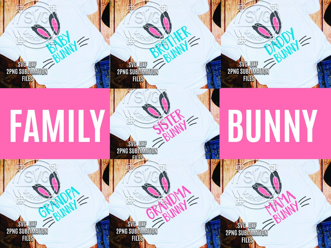 Download Family Bunny Bundle SVG Mama Bunny svg Easter svg Bundle ...