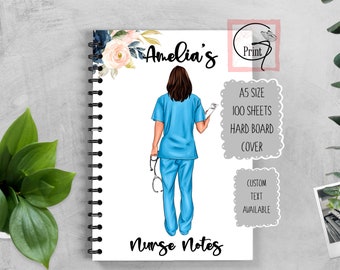 Personalised Student Nurse Notes Notebook, Trainee Nurse Gift, Congratulations Nurse Present, Placement Gift, Good Luck Present, Nurse Uni