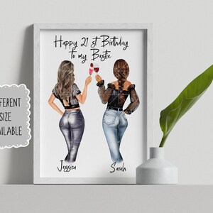 Best Friend Print | Best Friend Gift | Bestie Gifts | Friendship Quote | Personalised Print | Birthday Gift for Her | Gift for Friend