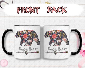 Tazas de papá y papá oso, taza de café para nuevos padres, tazas de revelación de embarazo, tazas personalizadas para papá y mamá, taza para baby shower, taza nueva para mamá, taza nueva para papá