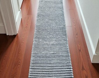 Hand Loom Wool Rug White Cozy Wool Rug Handmade Chunky Runner Rug Large Rug for Living RoomBedroom Dining Area Entryway Hallway
