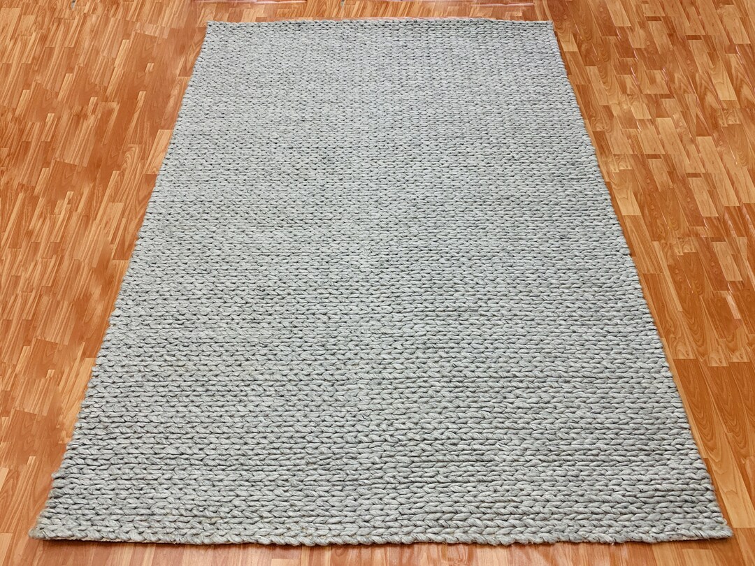 Hand Braided Jute Rug, Large Living Room Rug, Handmade Eco Friendly Rug