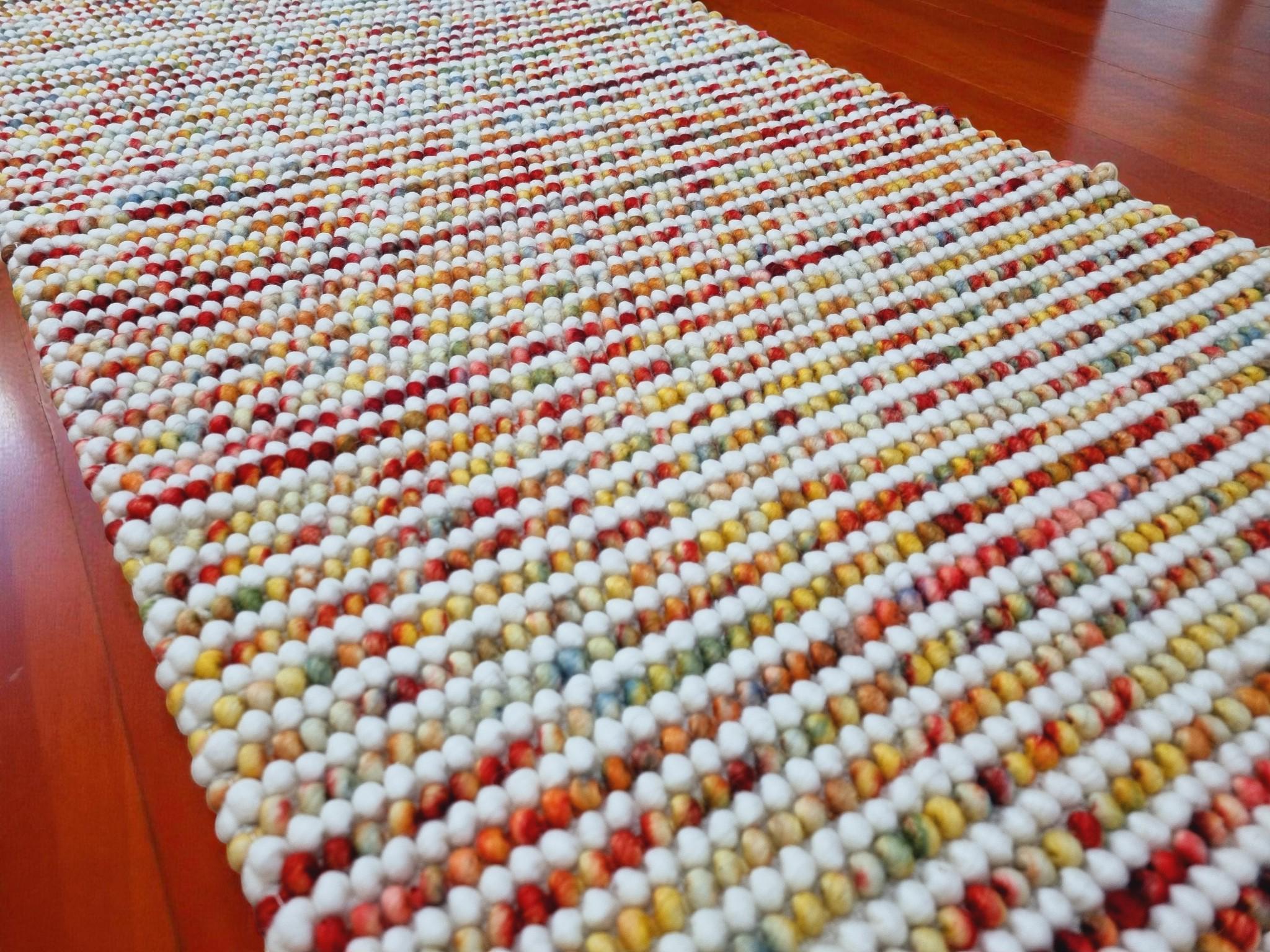 Wool Entry Rug Handmade Bedroom Dining Area Entryway Hallway Hand Loom Wool Rug White ...