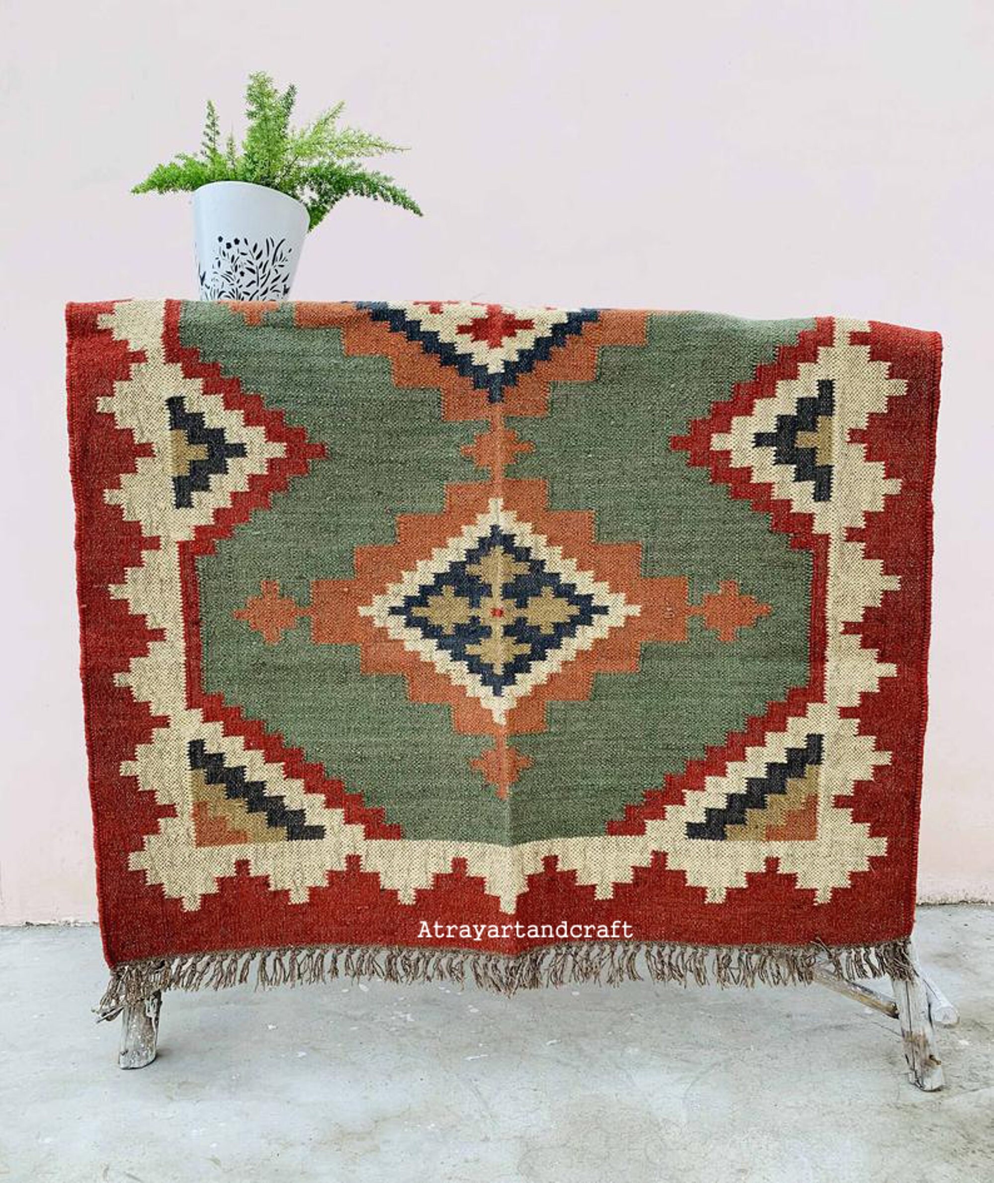 Handmade Navajo Kilim Rug Aztec Rug Accent Rug Outdoor - Etsy