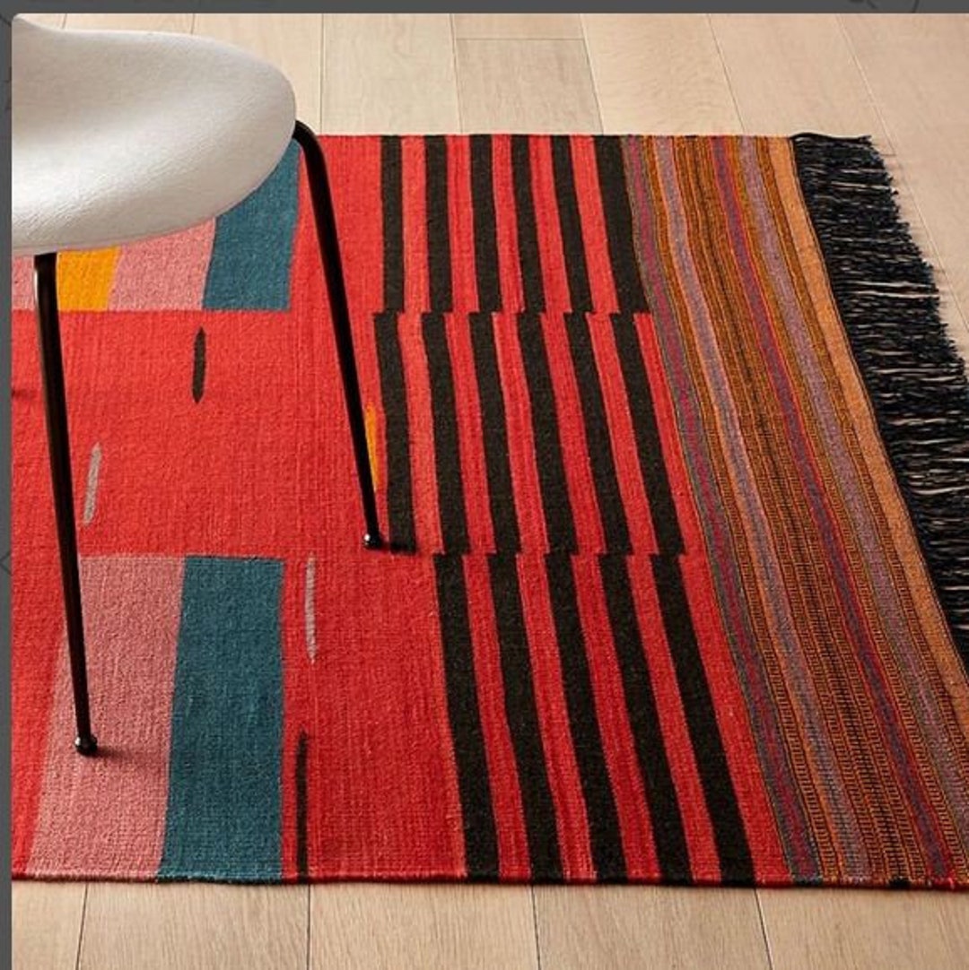 Handwoven Cotton Rug Eco Friendly Rugs for Living Room Etsy