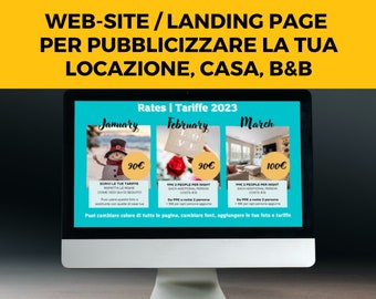 Landing page for tourist rentals: create a web page to show and promote your tourist rental or holiday home on social media