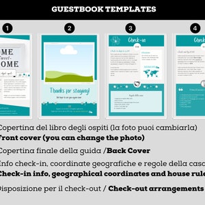 Airbnb welcome book template for vacation rentals Editable with Canva: digital and printable with tutorial image 3