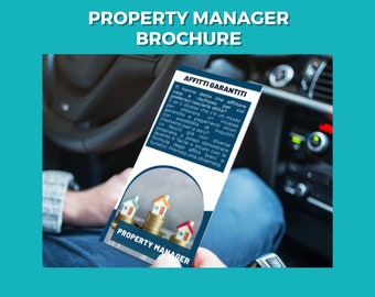 PROPERTY MANAGER brochure templates Italy | to find new customers | list of services and contacts