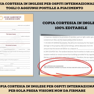 contratto locazione editabile ricevuta affitto e tassa di soggiorno modulo registrazione dati ospiti immagine 4