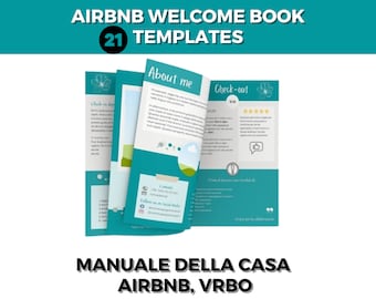 Airbnb welcome book template for vacation rentals | Editable with Canva: digital and printable with tutorial