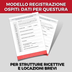 Registrazione ospiti questura modulo per raccogliere i dati dei tuoi ospiti e inviarli tramite Alloggiati web immagine 1