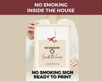 3 No Smoking Sign, printable, Airbnb| VRBO Rental sign for host | Instant Download PDF