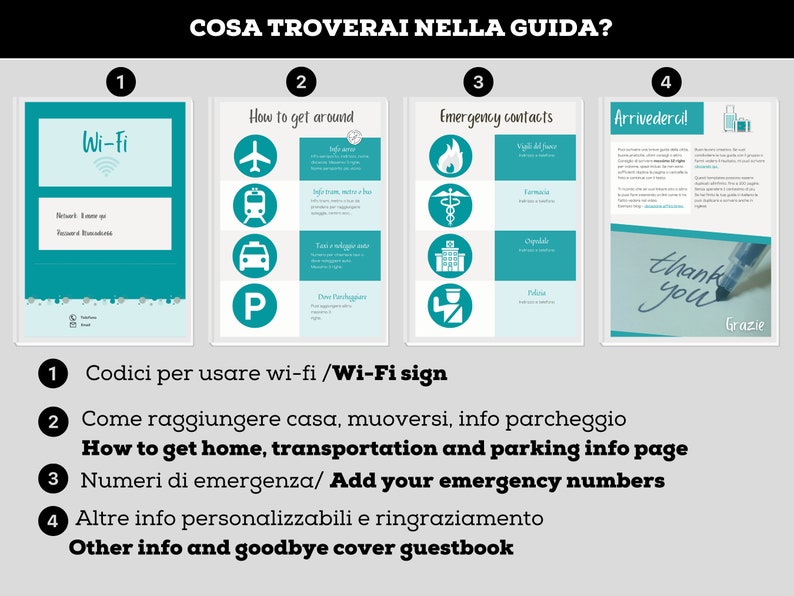 Airbnb welcome book template for vacation rentals Editable with Canva: digital and printable with tutorial image 5