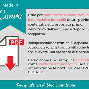 Modulo di RISCOSSIONE DEPOSITO CAUZIONALE, inventario e check list per affitti brevi immagine 8