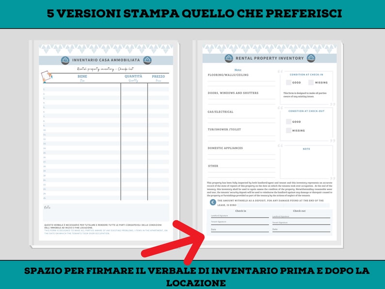 SECURITY DEPOSIT COLLECTION form, inventory and checklist for short-term rentals image 5