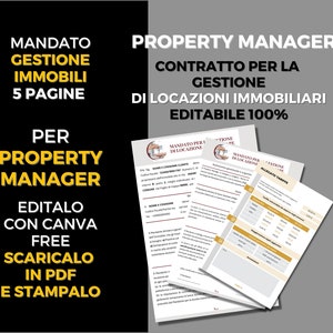 Holiday home management contract for third parties mandate for tourist apartments Property Manager editable with Canva tutorial image 2