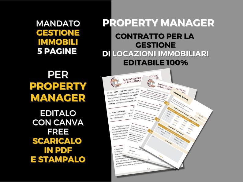 Holiday home management contract for third parties mandate for tourist apartments Property Manager editable with Canva tutorial image 2