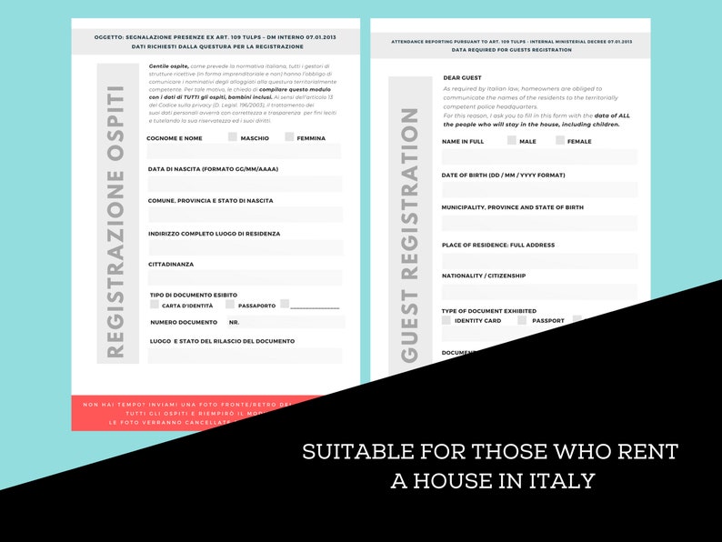 Registrazione ospiti questura modulo per raccogliere i dati dei tuoi ospiti e inviarli tramite Alloggiati web immagine 5
