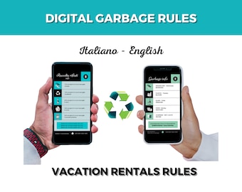 Regole raccolta differenziata per Airbnb, Booking, VRBO | digital garbage info for guests