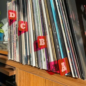 Full Set of Customizable Vinyl Record Dividers | A-Z Alphabetical Groovy Album Organizers