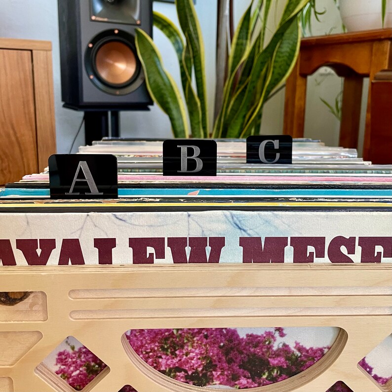 Engraved Vertical Vinyl Record Dividers AZ Alphabetical Etsy