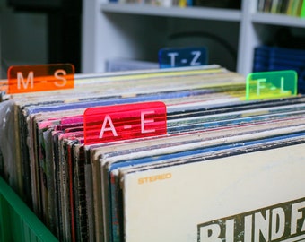 Wide Tab Vinyl Record Dividers | Crate Digging Alphabetical LP Organizers