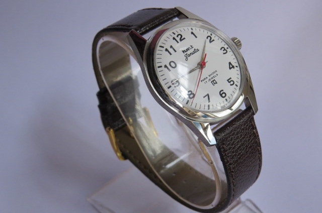 Vintage HMT JANATA Mechanical Watch Hand Winding 17 Jewels Watch