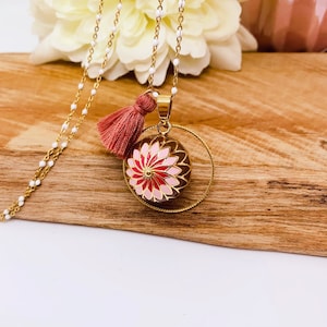 pregnancy bola in stainless steel and gold plated mandala style