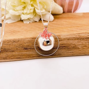 Silver pregnancy bola and semi-precious stones of your choice