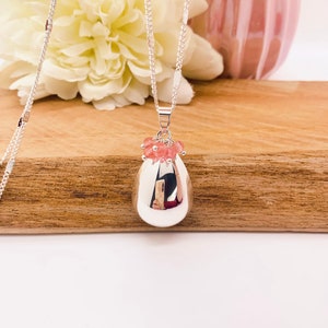 Pregnancy bola drop of silver and semi-precious stones of your choice