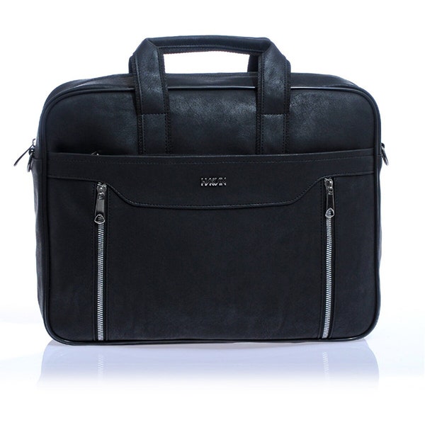Custom Laptop Case / Custom Vegan Leather Laptop Bag / Personalized Messenger Bag / Free Personalized Briefcase