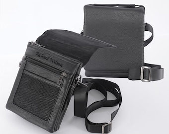 Personalized Vegan Leather Messenger Bag / Adjustable Crossbody Bag Gift