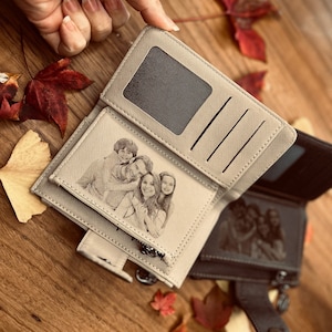 Billetera con foto personalizada para mujer / Billetera con foto personalizada para mamá / Regalo único para mujer / Regalo para el día de la madre / Regalo de aniversario de cumpleaños