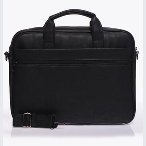 Custom Laptop Case / Custom Vegan Leather Laptop Bag / Personalized Messenger Bag / Free Personalized Briefcase image 2