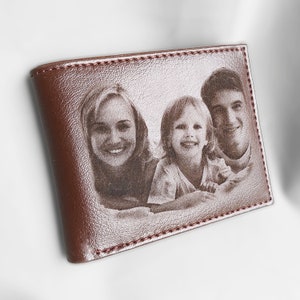 Cartera para hombre con foto personalizada / Cartera plegable personalizada / Regalo para esposo / Aniversario, padrinos de boda, cumpleaños, regalo de graduación / Regalo de cumpleaños