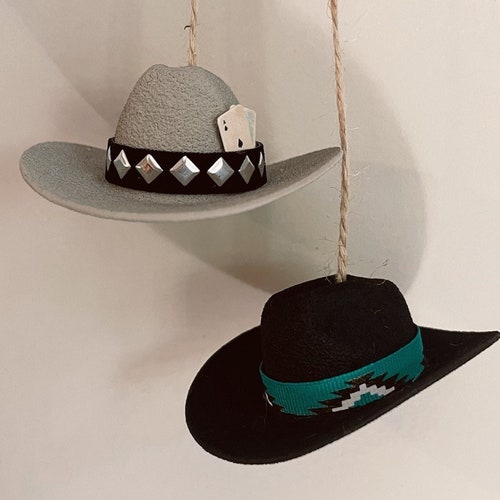 Cowboy Hat Rearview Mirror Charms Cowboy Keychain Western Etsy