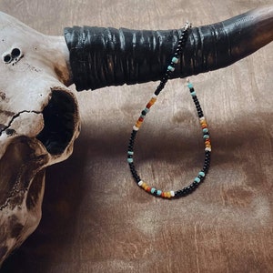 Rocailles perlenkette, Western Halsketten, Western boho, Perlenkette, Schmuck, Sunset perlenkette