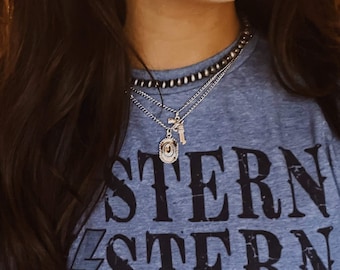 Western Chain necklaces with charms