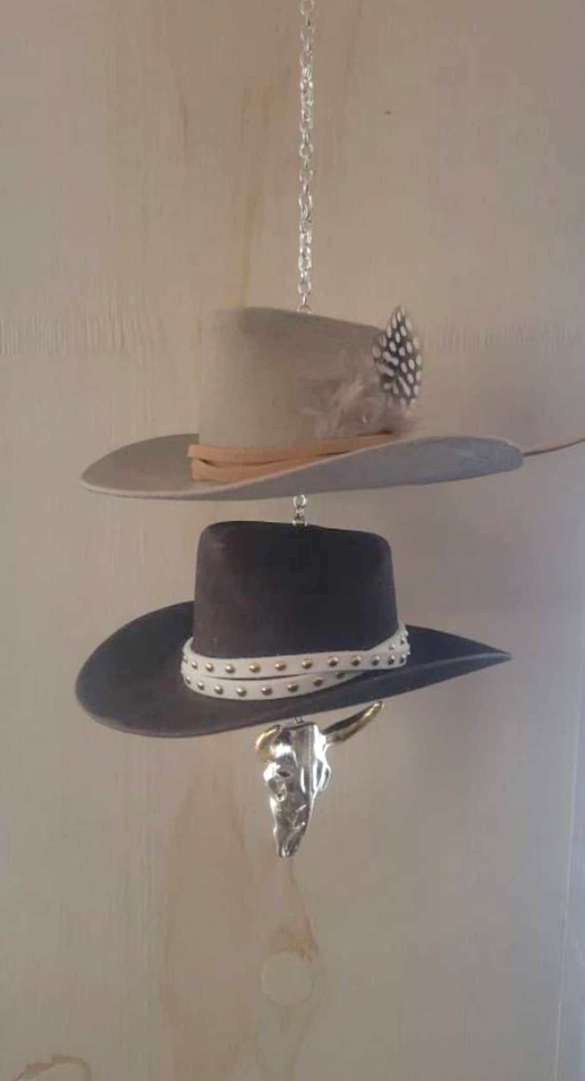 Cowboy Hat Rearview Mirror Charms Cowboy Keychain Western Etsy