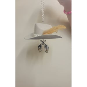 Cowboy Hat rearview mirror charms, Cowboy keychain, Western mirror hangers, Car accessories, Cowboy keychain, Car decor, Punchy car charm