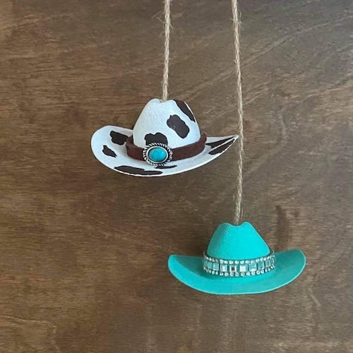Cowboy Hat Dice Rearview Mirror Charms Western Mirror Etsy