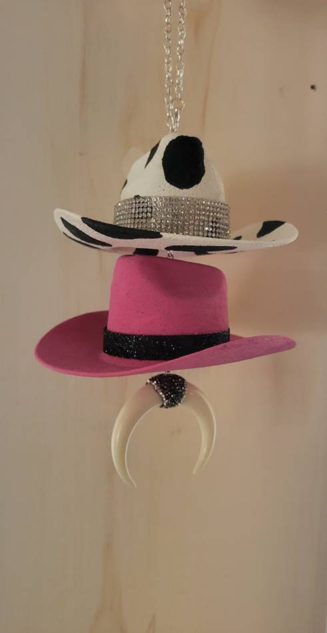 Cowboy Hat Rearview Mirror Charms, Cowboy Keychain, Western Mirror