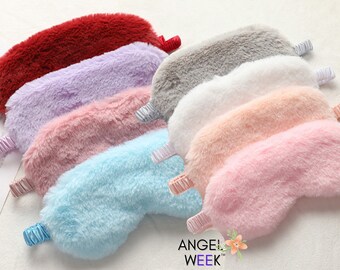 Kirby Star Plush Eye Mask for Women Girls Home Sleeping Traveling Pink
