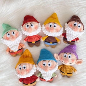 Amigurumi The Seven Dwarfs Characters Dolls, Crochet and Knitted Doll, Special Gift, Handmade Soft Doll, Hogward Toys