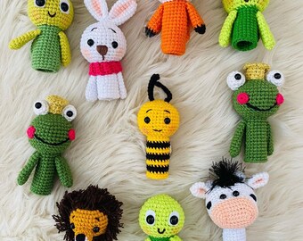 RAFIYU 14 Pièces Mini Marionnettes à Doigts En Caoutchouc - Mains Gauche Droite, Pieds Et Gestes Pour Enfants, Chats Et Spectacles Amusants