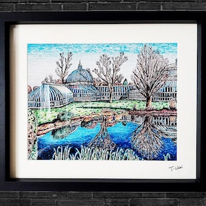 Glasgow Kunstwerk Botanische Gärten Kunst gerahmt / ungerahmt Scottish Giclee Print-Scotland (Wohnkultur, Geburtstagsgeschenk, Einweihungsparty)